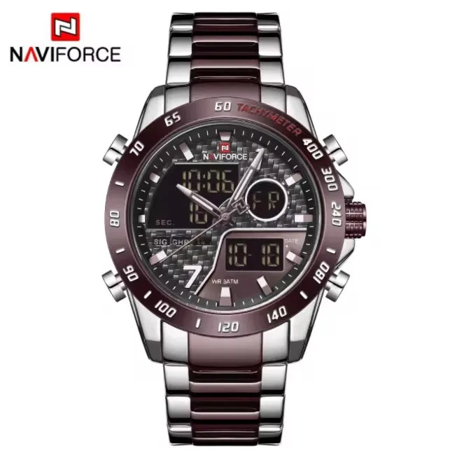 NAVIFORCE 9171 Watch Luxury Luminous Digital LED Wristwatch Male Waterproof Clock Watches Men Wrist