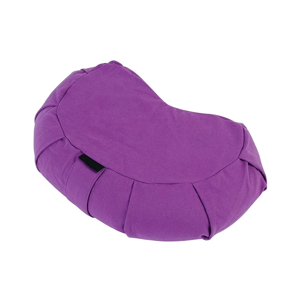 Hot Sale crescent yoga cushion buckwheat Meditation Cushion Pillow Washable Removable Cotton Adults Meditation with custom logo
