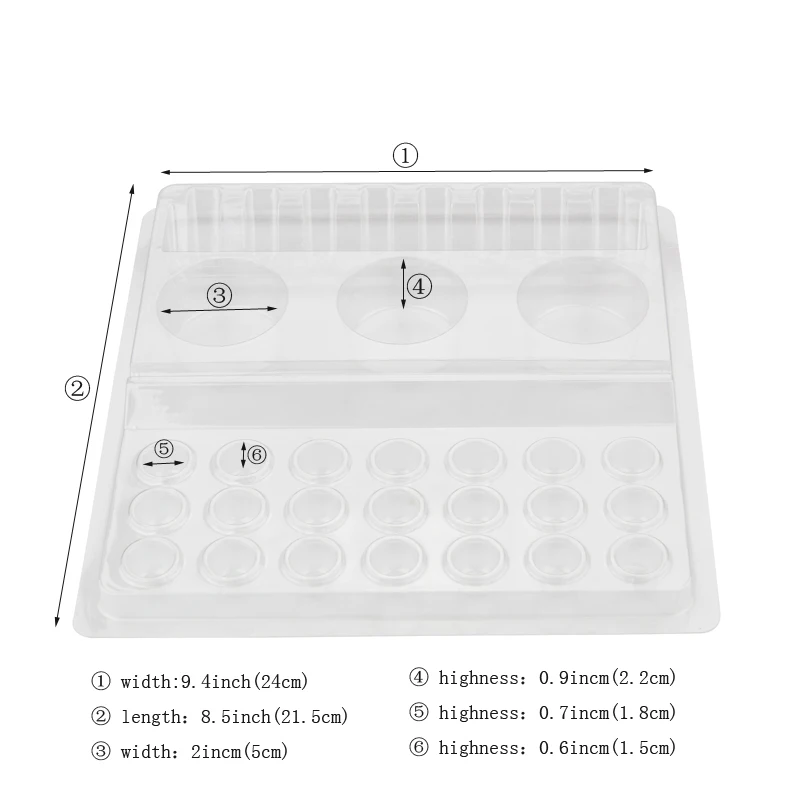 Tattoo Ink Tray 20pcs/box Disposable White Plastic Pigment Tray Color Palette Holder Adhesive ink Tray Holders Tattoo Ink Palet