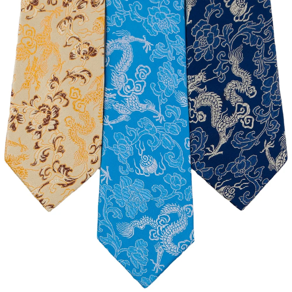 Zecheng Wholesale Factory Handmade Classic Italian Floral Paisley Silk Neck Tie