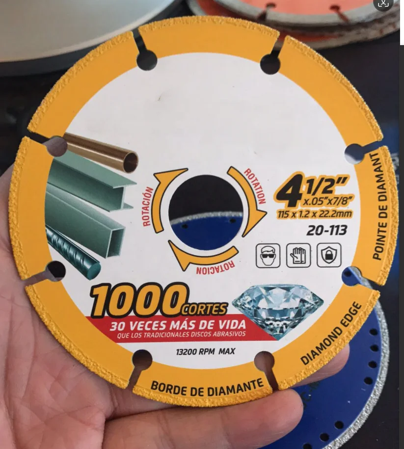 7 Inch With 7/8 Inch Arbor Size Ezarc Metal Diamond Blades Saw Blade With Industrial Grade Quality