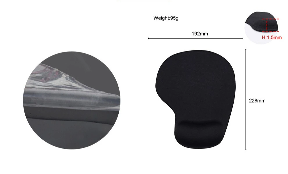 Manufacture Supplier Personalized Cheap Custom Logo Comfort Wrist Rest Support Premium-Textured Mouse Pad Mat With Waterproof