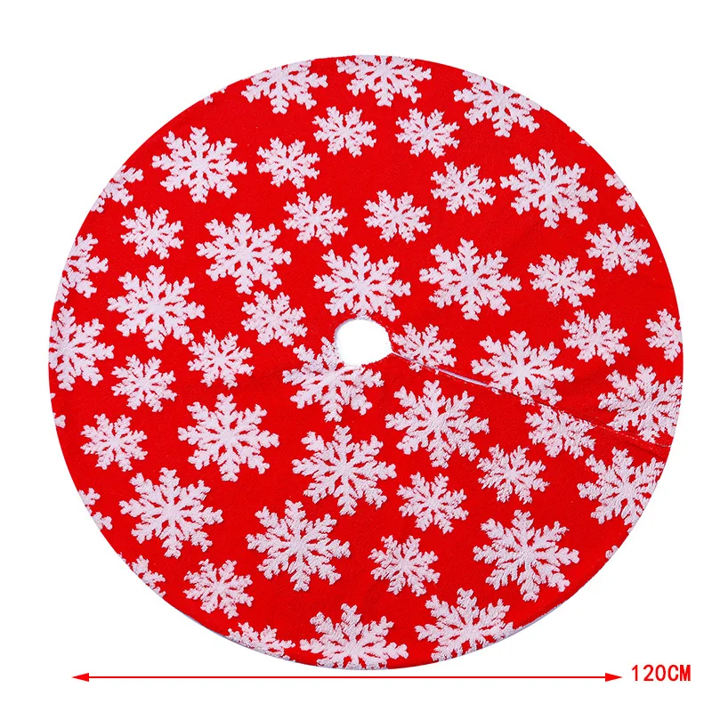 2407 ganglian Christmas jacquard snow tree skirt Plush apron Holiday party decorations