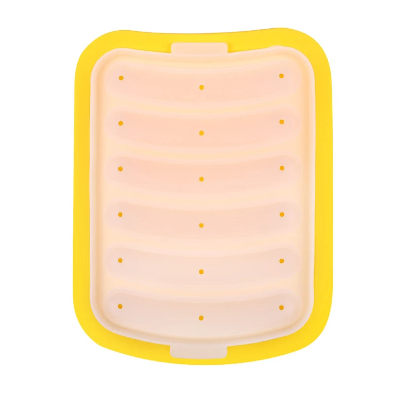 Heat Resistant Ham Baking Mould Homemade 6 In 1 Diy Hot Dog Silicone Mold Sausage Food Supplement Egg Sausage Mold