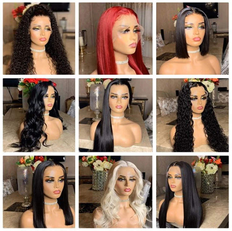 Wholesale Cuticle Aligned Brazilian Virgin Remy Human Hair 13X4&6 Lace Front Wigs HD Transparent Human Hair Wigs For Black Women
