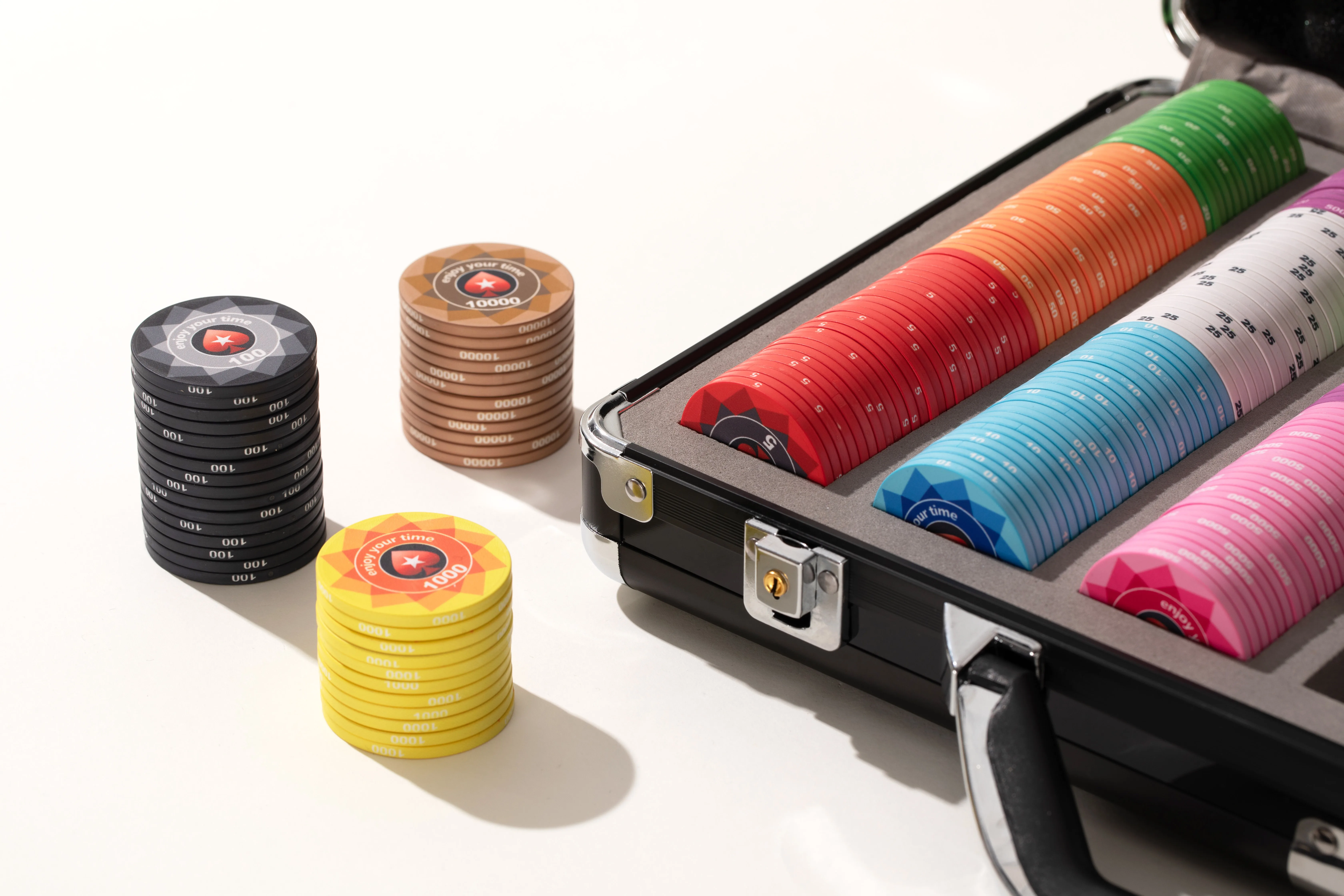 custom cheap 300pcs aluminum case poker chip set