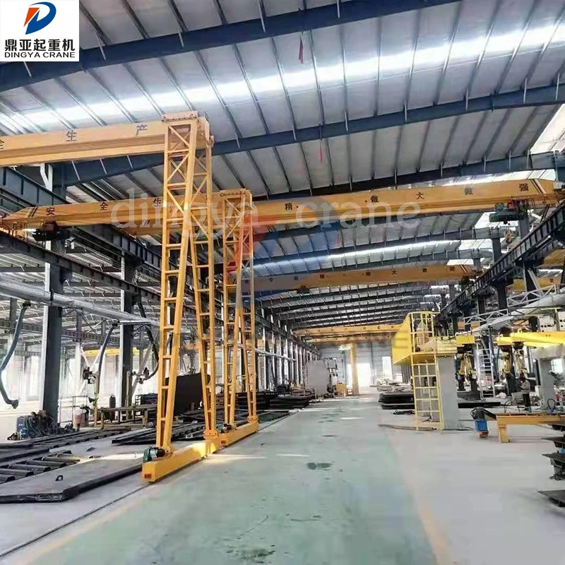Cheap Price Customized single-beam girder 2/3/5/10 ton electric hoist lifting Warehouse Workshop motor Semi Gantry Crane