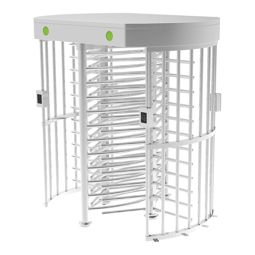 Double Lane Square Full Height Turnstile Gate 304 Channel Singal Clear Servo Mechanism Single Full Height Turnstile Gate