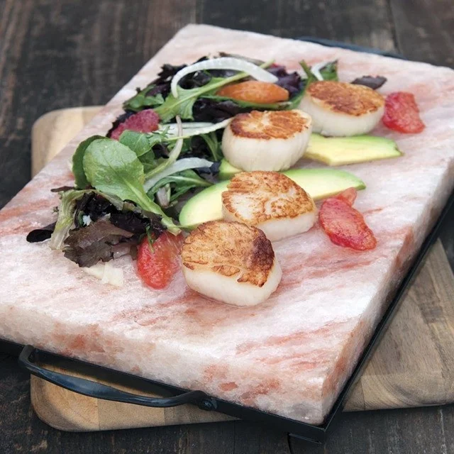Top Selling Himalayan pink salt plate for BBQ Cooking  Himalayan salt brick tile for kitchen use OEM gift packing available