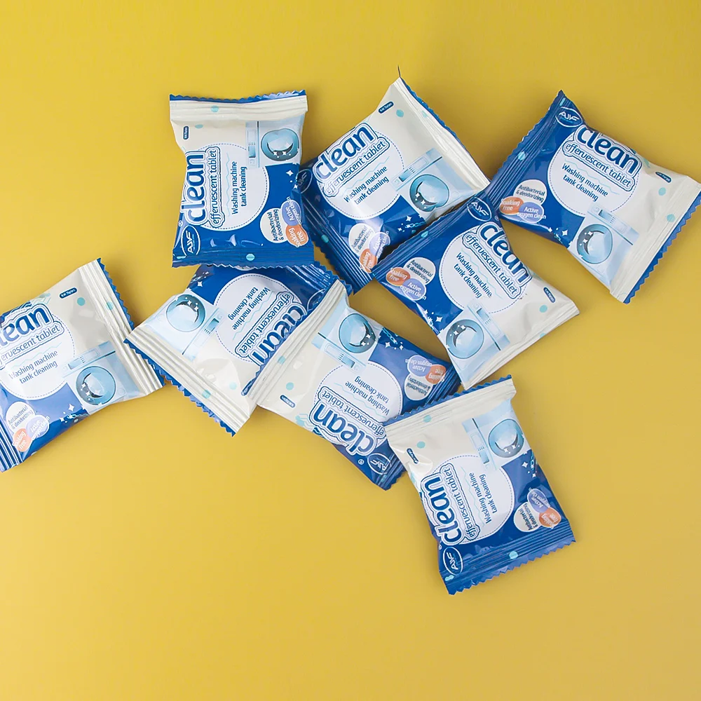 Custom Logo Package Washing Machine Drum Cleaner Deep Cleaning Remove Stain Washing Machine Cleaner Effervescent Tablets