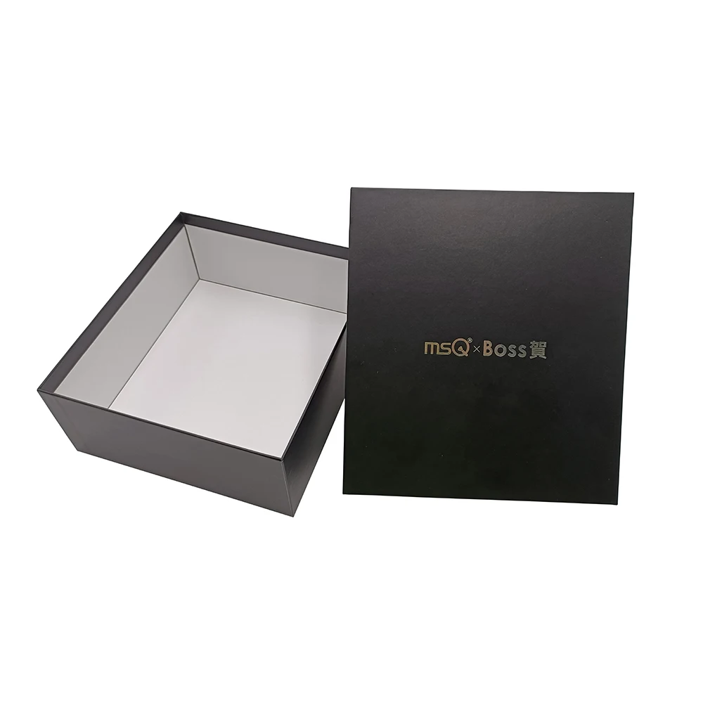Wholesale Luxury 1200 GSM Cardboard Rigid Box Wholesale Gold Foil Stamped Lid and Base for Gift Packaging with Custom Logo Print