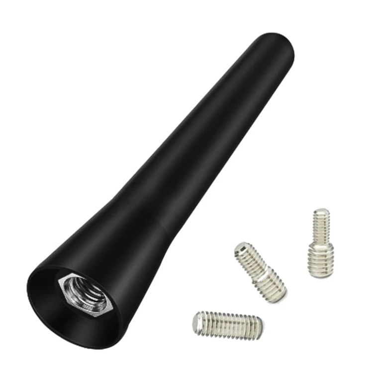 Black Universal Vehicle Roof Mount Short Auto Antenna Mast 2.5 inch Rubber Replacement Car Antenna