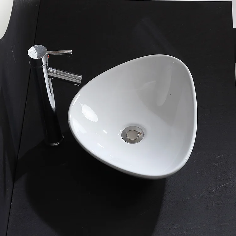 Artistic Design Bathroom Wash Sink Bathroom Vanity Basin Sanitary Ware Ceramic Sinks Triangle Basin