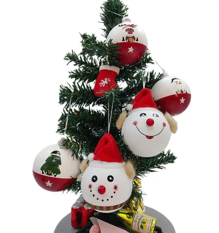 10cm Glass Christmas Ball Transparent Hollow Sphere Hanging Balls Indoor Fireplace Xmas Tree Pendant Christmas Supplies