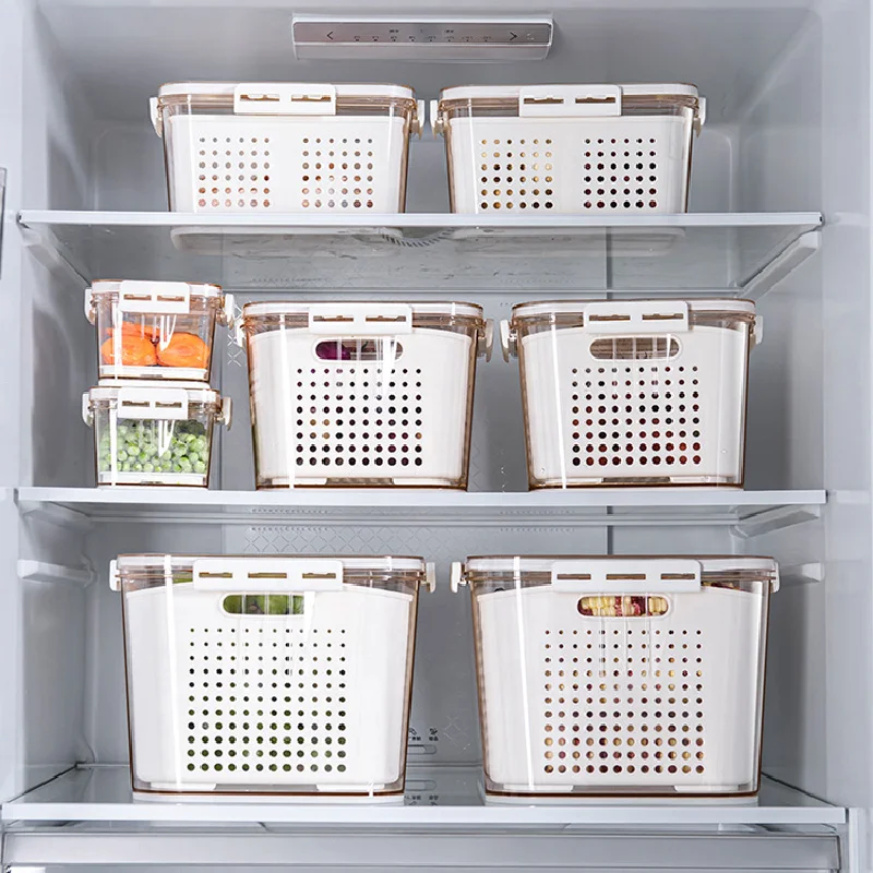 Hot sale Fruit Storage Box Organizer Fridge Vegetables Fresh Containers Refrigerator Storage boxes&bins