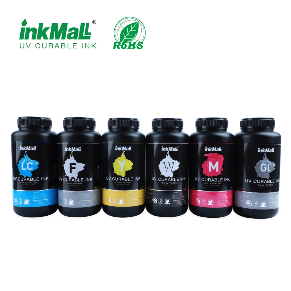 InkMall High Color fastness UV Led Flexible Ink for Mimaki / Mutoh / Roland DX5 DX7 xp600 TX800 UV Led Inkjet Plotter