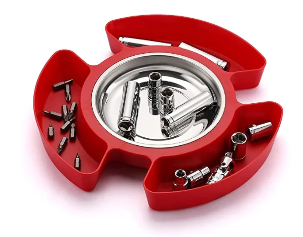 Магнитная чаша 280x40 мм с пластиной для аксессуаров Магнитный Лоток деталей авторемонт ящик инструментов 6 дюймов винтовой держатель ферритовый магнит