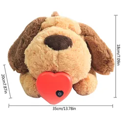 Amazon Hot Anxiety Pet Puppies  Soft Soothing Plush Sleeping Puppy  Behavioral Training Aid Toy Plush Pet Toy with Heartbeat