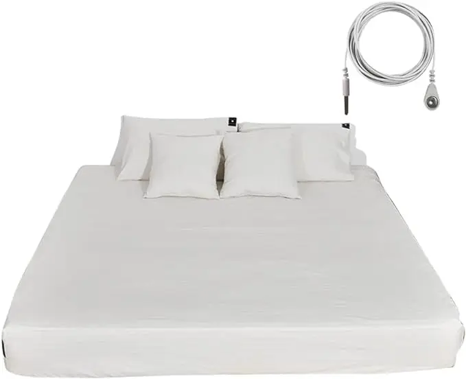 ESD Earthing Grounding Bed Fitted Sheet Silver-Coated Conductive Fiber for Ground Sleep Home & Hotel Use