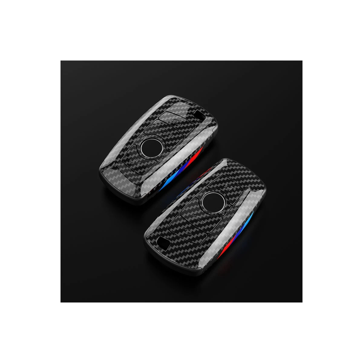 Customizable anti-drop and durable car accessories key protection cover for BMW Square leather car key case