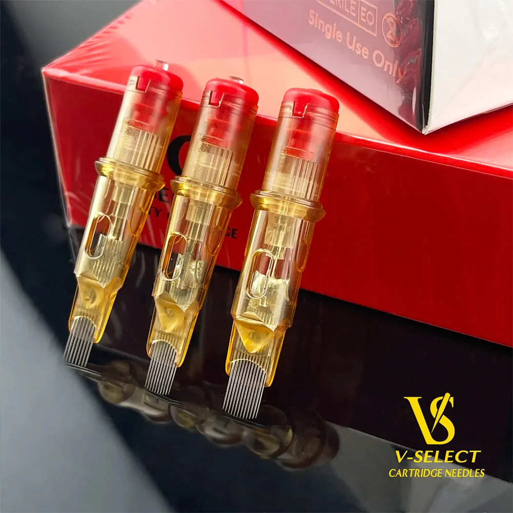 EZ V плоские иглы для татуировок из нержавеющей стали длинные конические мембранные системы стерильные