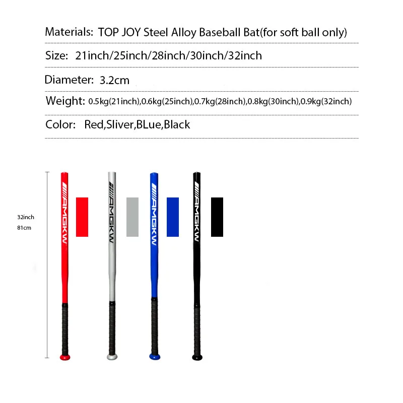 Hot Selling Manufacturer Customized Steel Alloy Long Handle Non-Slip Self-Defense Baseball Bat