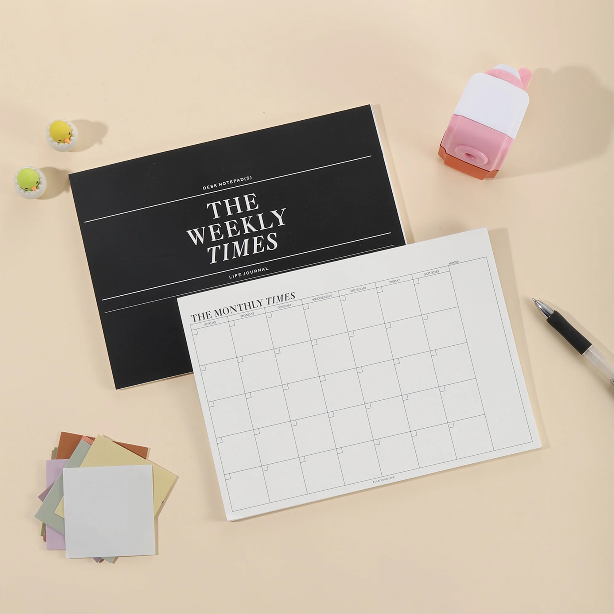 Hot Sale Monthly Planner Notebook Travel Cute Diary Weekly Plan Small Writing Paper Notes White Promotion Custom Printed Journal