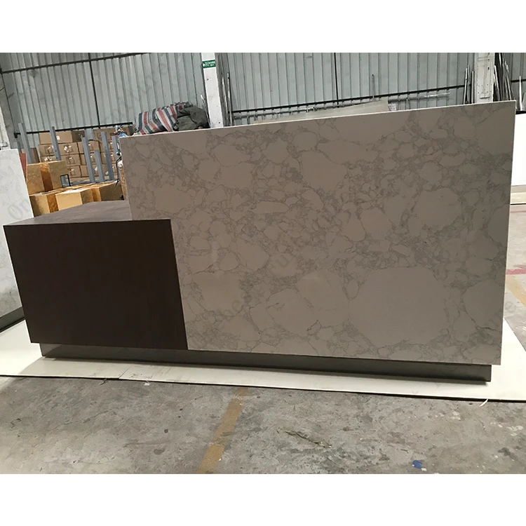 Modern Acrylic Wood Hotel Restaurant Nail Salon Clinic Standing Reception Desk Cashier Counter