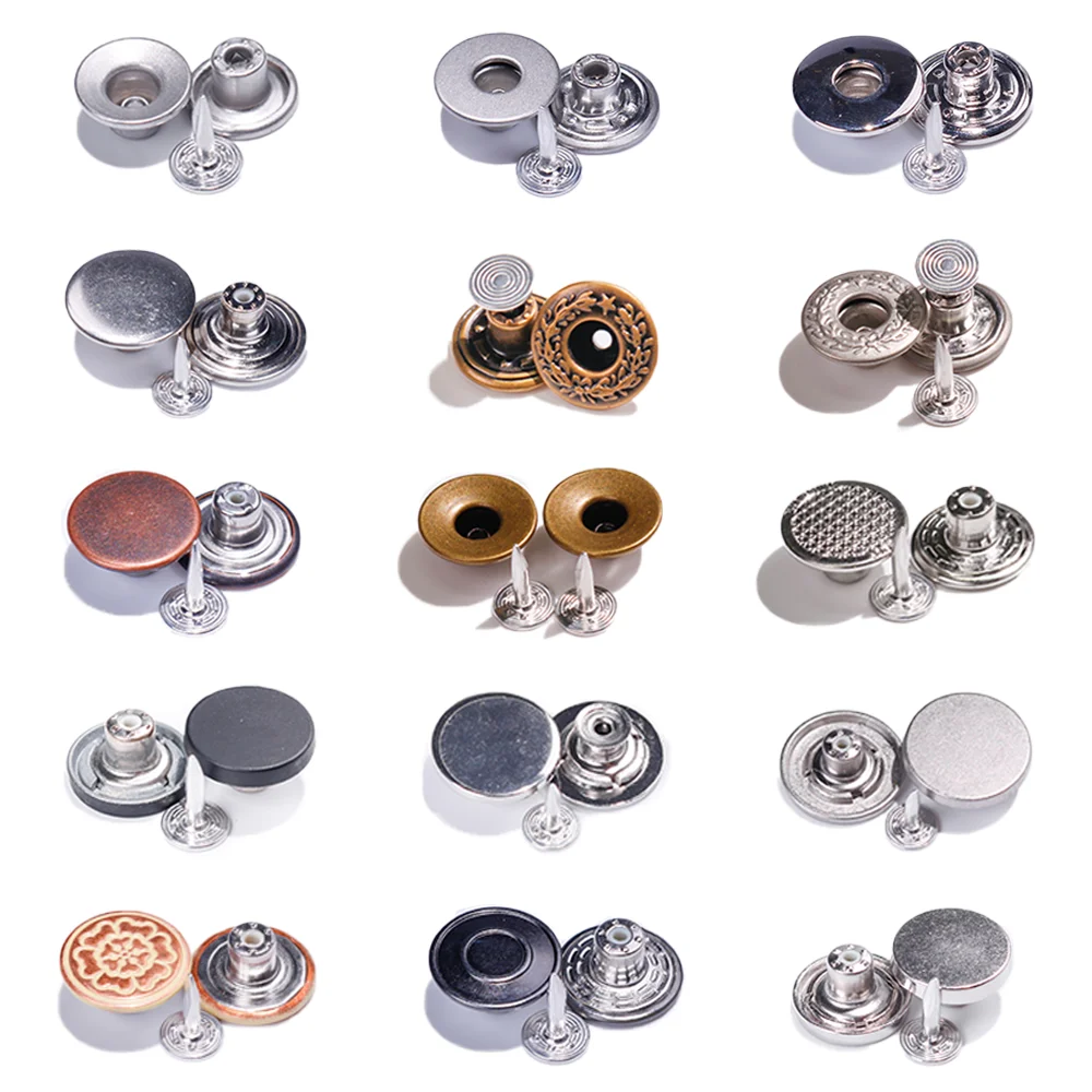 Metal button denim jeans button men and rivets jeans button with logo