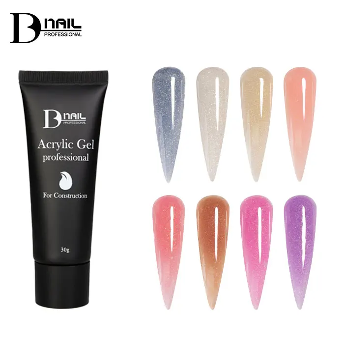ICE NOVA Professional Building Gel Polish Extension Acrylic Nails 60ml Hema Free Glitter Gel Colors Acrylic Nails