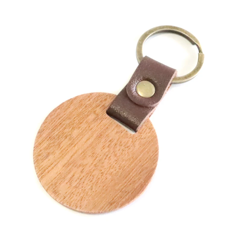 2023 hot sales factory price customized logo wood keychain leather lanyard card holder Id Badge Holder leather lanyard fast ship
