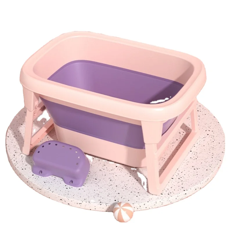 
2021most popular simple style comfortable plastic bathroom foldable baby bath tub 