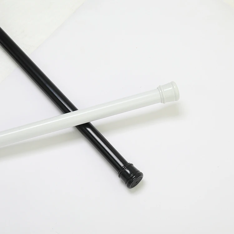 Metal tension bathroom adjustable tension rod shower curtain pole curtain rods for windows no need to drill room partition