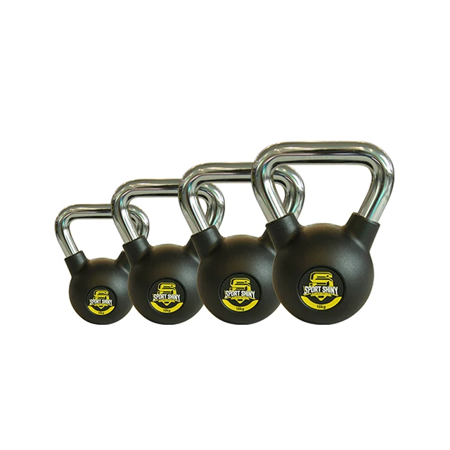 Steel Handle Rubber Coated Kettlebell Gym Weights