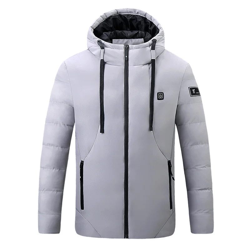 Pain Relief 11 zone heating Winter Intelligent control 12V5A cotton men USB smart hoodie heating warm jacket coat