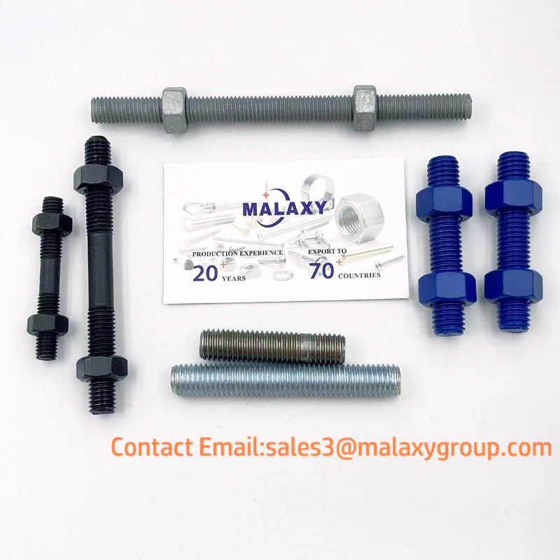 MALAXY Direct Factory Chinese Manufacturer ASME Grade 3.6 Hot DIP Galvanized Carbon Steel Stud Bolt
