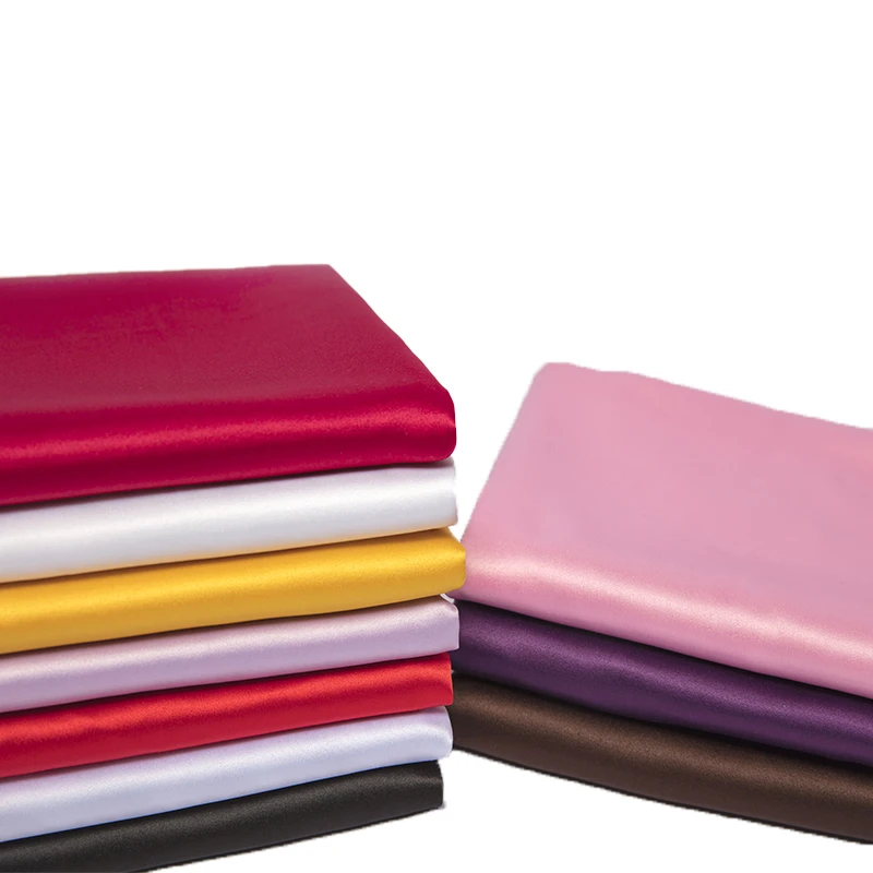 50D Matte 97% Polyester 3% Spandex Stretch Soft 88gsm Smooth Satin Fabric For Lingerie Nightwear