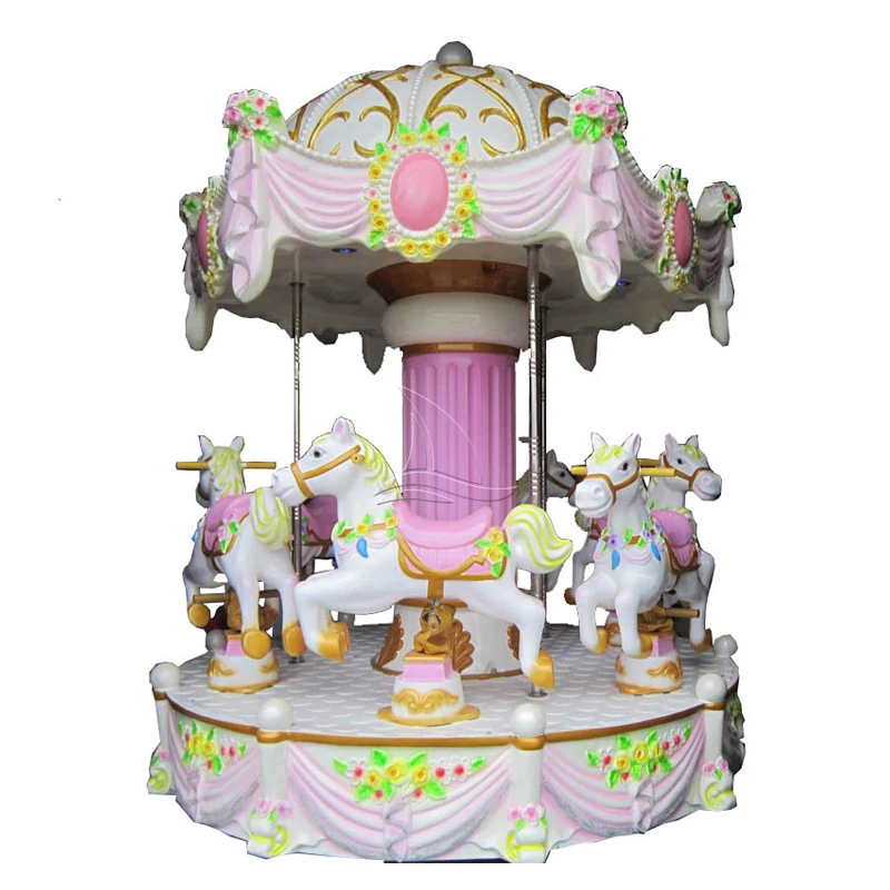 Children carnival game machine 6 horse kids carousel for sale