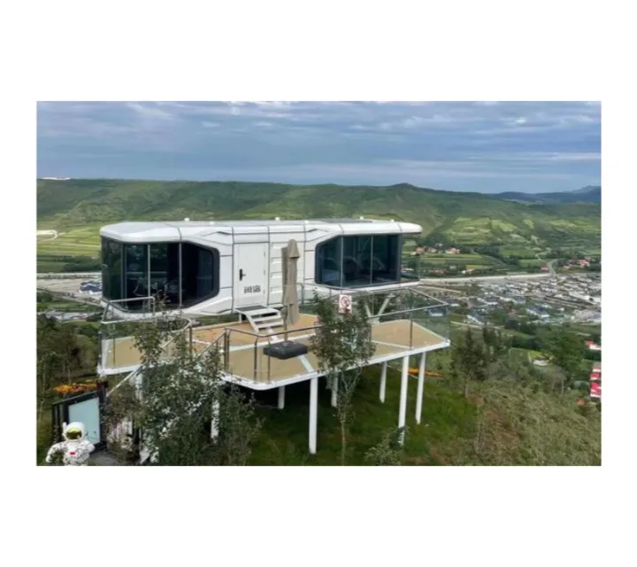 Thermal Performance Suit Ultra Low Energy Water Heating And Electric System Capsule House Space Capsule App Control Hotel