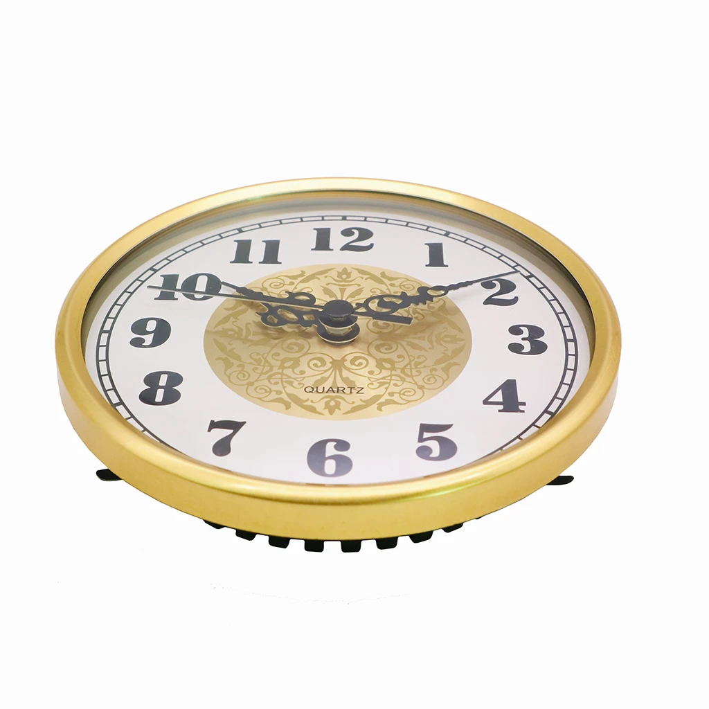 130mm metal clock insert with gold bezel and fancy aluminium arabic clock dial