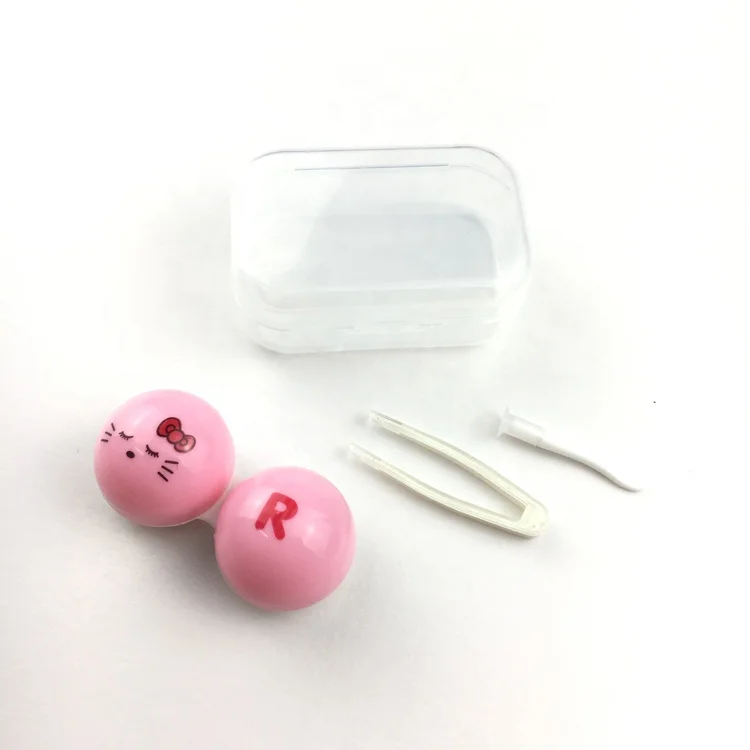 Portable small korea contact lens travel case promotional contact lens case for contact lens  P-1001