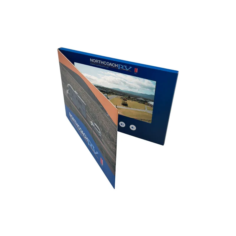 Personalization logo custom-made 2.4 5 7 inch lcd interactive flexible video greeting card digital brochures