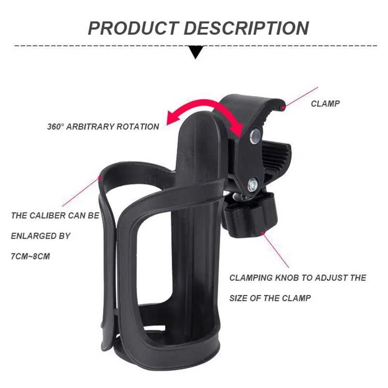Bicycle Handle Clip-on Cup Rack Cycling Accessories Road Mountain Bike Quick Release Bottle Cage Cup Holder