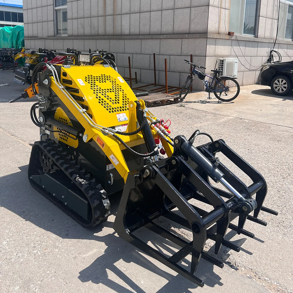 FREE SHIPPING CE EPA New Type Mini Skid Steer Track Loader Walk Behind Crawler EURO5 Skid Steer Loader Attachments for Sale