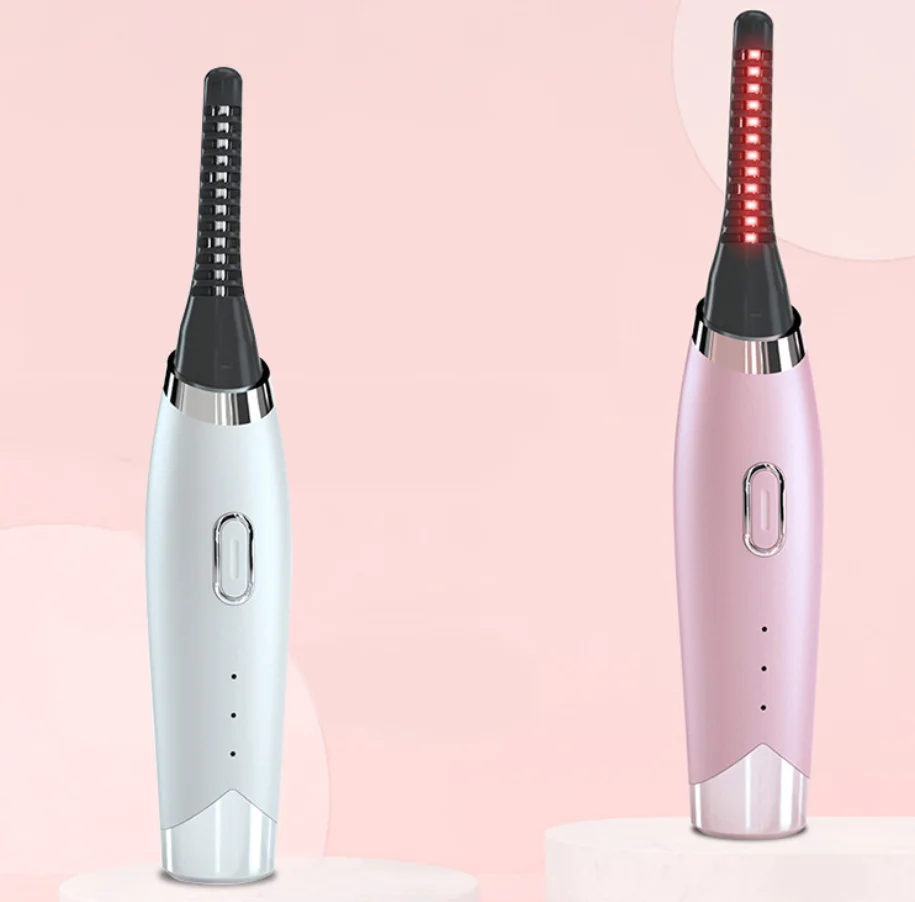 Eyelash Curling Device Mini USB Electric Heated Eyelash Curler Handheld Portable Perming Lift Eyelash Brush Makeup lasting Tools