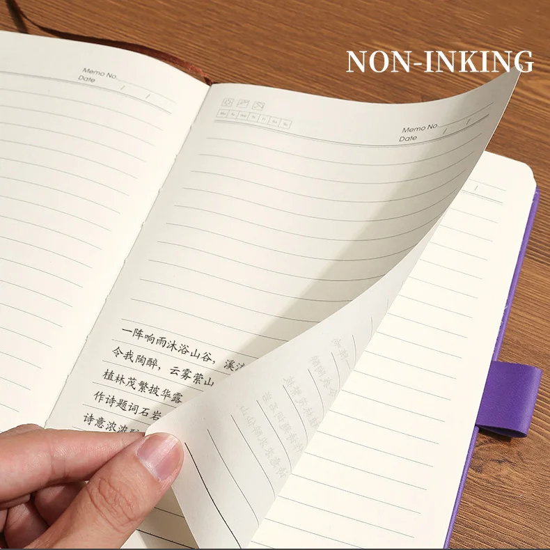 A5 pu leather hardcover journal notebooks school office supplies note book custom logo