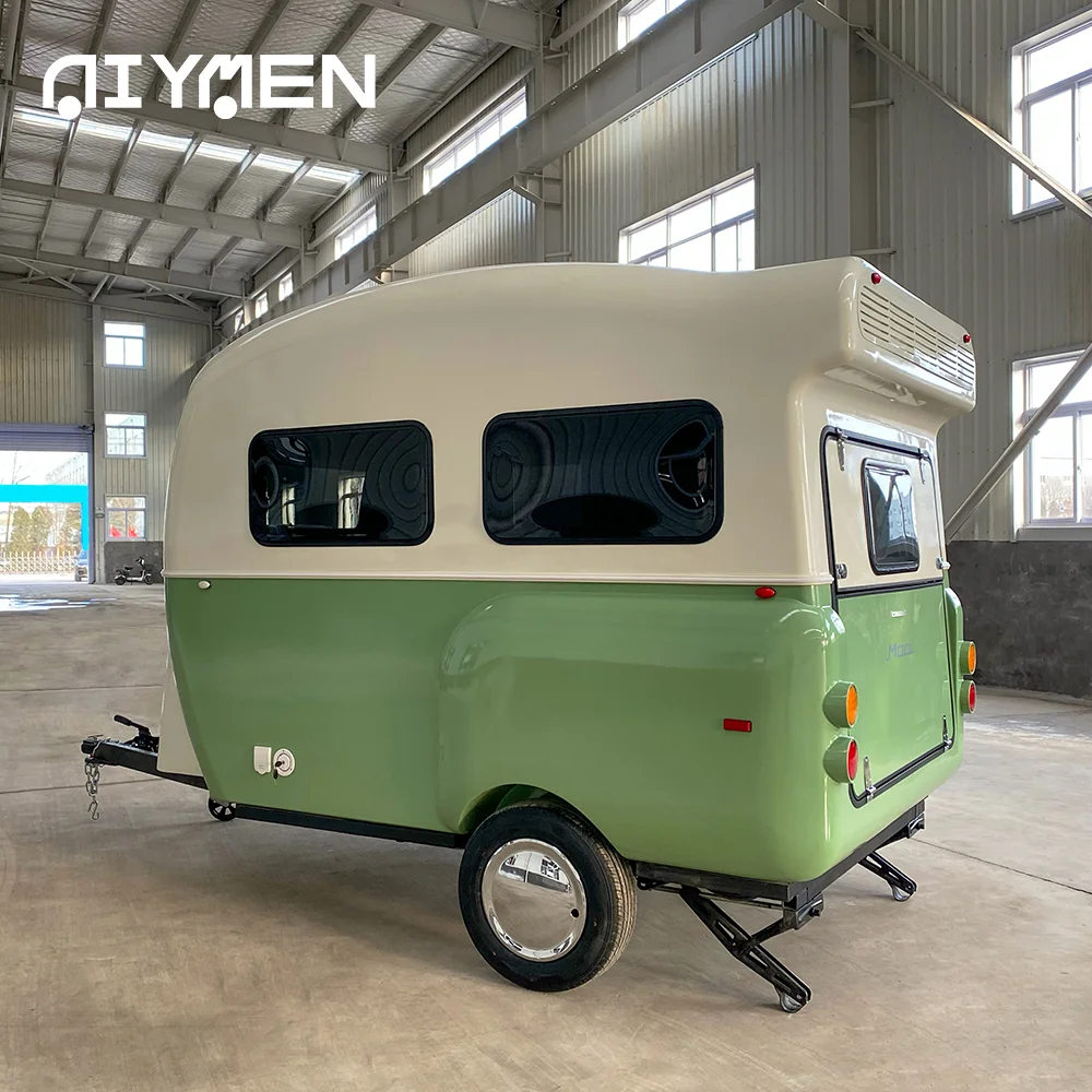 Luxury Ultralight Fiberglass Mini Camper Teardrop Travel Trailer RV for Easy Mobility Accessible Off-Road Caravan