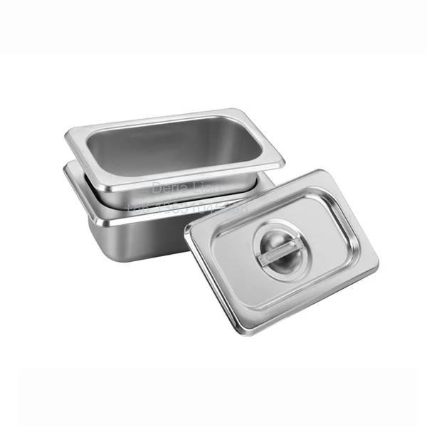Factory High Quality Cheap Price Full Size Hotel Kitchen Stainless Steel Food Gastronorm GN Container Pan with lid