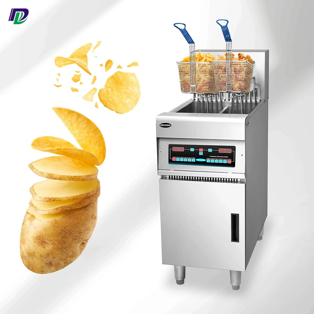 Wholesale Supplier Large Commercial 24L Potato Restaurant Stainless Steel Professional Electric Open Deep Fryer