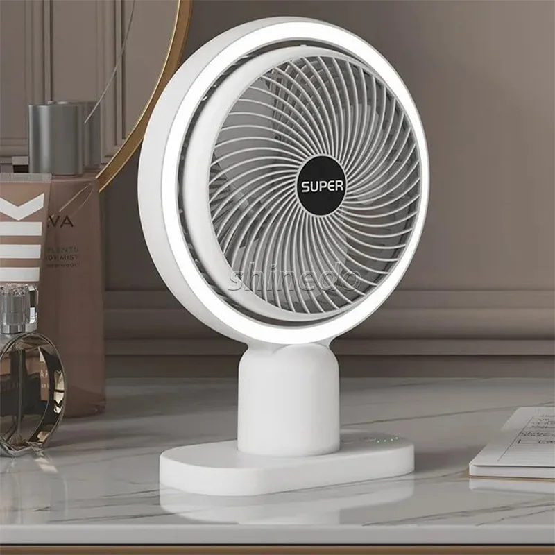 Desktop Mini portable rechargeable large wind turbine home desktop fan gift